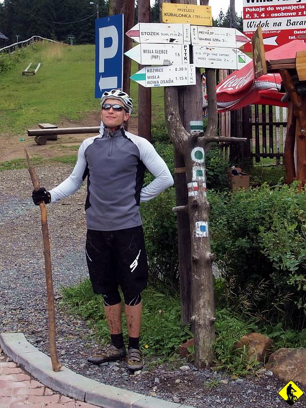 7.jpg - Nestety za schroniskiem Stecówka zaczyna się nielegal, który twa do samej Przełęczy Salmopolskiej. Zakaz jazdy na rowerach. Dziwne jest to, że opisana trasa w Ustroniu prowadzi właśnie tym odcinkiem.