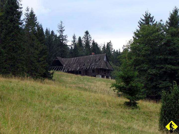 IMG_2427a.jpg - Na mapie nie ma tego czegoś. Miałem ochotę się tam zapuścić, ale byłem na tyle zmęczony wdrapywaniem się z Przełęczy Rozdziela, że odpuściłem. Przy okazji dowiedziałem się co to jest za twór, kótry opisywałem, gdy byłem tu poprzednio i dowiedziałem się, że "Czesi kiedyś trzymali tam owce".  Acha, ok.