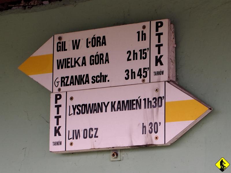 4.jpg - Po ok. 25km (ani ja, ani Wojtek nie mamy ze sobą licznika) docieramy do żółtego szlaku, którym będziemy wracać do Tuchowa. Szlak prowadzi przez kilka gór… górek mających po ok. 450 -550m n.p.m.
