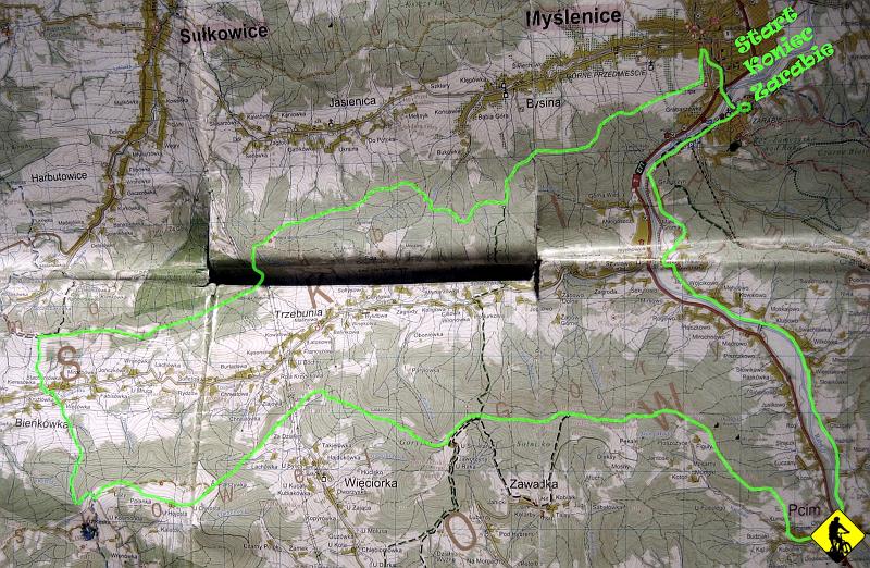 mapa.jpg - Wyszło ok. 52km z tego 10km dojazd do terenu. Nie miałem pulso. Aga też nie. Bywa. Trasę polecam każdemu. PoZdRo.