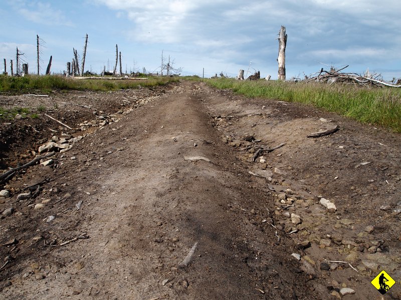 9c.JPG - Muszę przyznać, że tego dnia Marcin miał mocną nogę, gdyby nie to, że miałem mocniejszą :) to byłbym objechany na szczycie! Ciekawe czy doczekam czasów, gdzie te okolice będą chociaż tliły się nowym życiem.