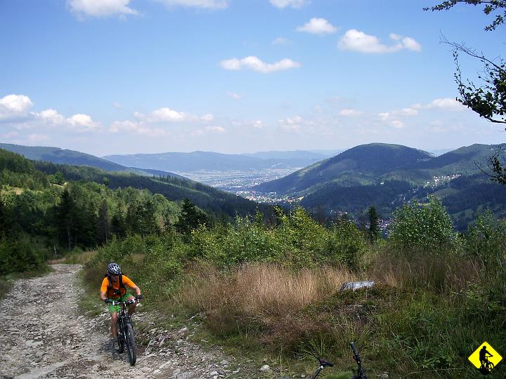 IMGP3768.jpg - Gdzieś chyba przed Hrycą odbijamy w lewo i trafiamy na leśną zwózkę drewna. Stan trasy tak fatalny, że nawet nie chce mi się rozpisywać na ten temat. Zniszczona przyroda, mnóstwo błota, ogromne koleiny.