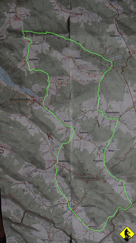 mapa.JPG - Wycieczka trwała 7h. Śr. HR 132, maxHR 185, 3423kcal.