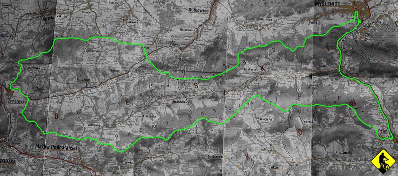 mapa.jpg - Trasa w początkowej fazie dość trudna, później łatwa. Można ją zaplanować sobie na cały dzień i nie cisnąć specjalnie, zwłaszcza na Kotoń. KLASYK MAKOWSKIEGO. PoZdRo.